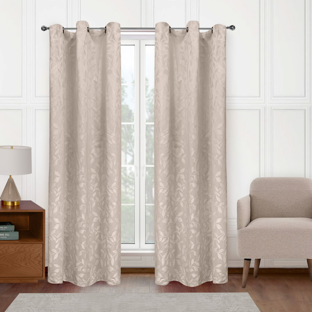 Foto 4 pulgar | Cortinas Elefantito Hogar Jacquard 2 Paneles Beige de 1.45 X 2.15 m C/U