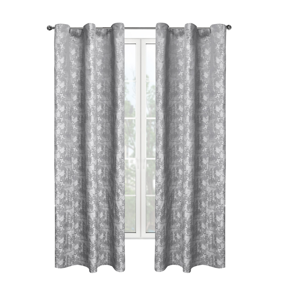 Cortinas Elefantito Hogar Jacquard 2 Paneles Grises de 1.45 X 2.15 m C/U