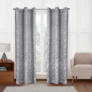 Foto 3 | Cortinas Elefantito Hogar Jacquard 2 Paneles Grises de 1.45 X 2.15 m C/U