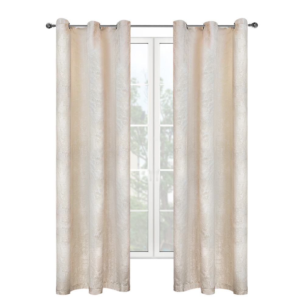 Cortinas Elefantito Hogar Jacquard 2 Paneles Beige de 1.45 X 2.15 m C/U