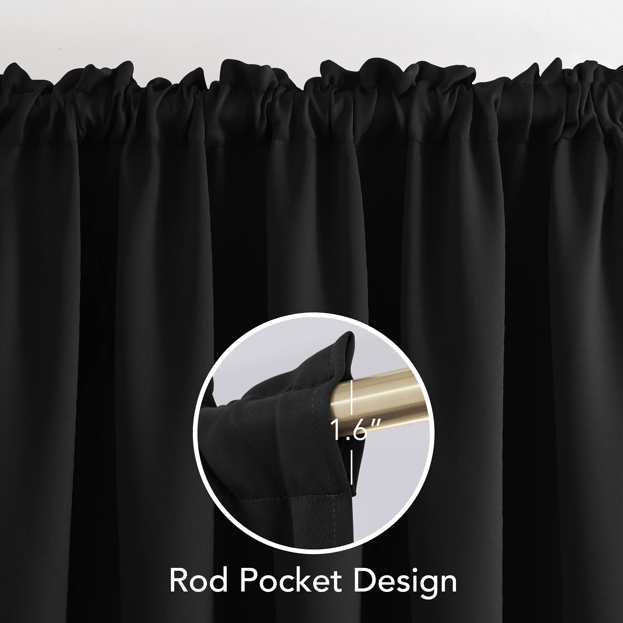 Foto 4 pulgar | Cortinas Opacas Deconovo Rod Pocket, Térmicas, 2 Paneles, 107 X 1 - Venta Internacional.