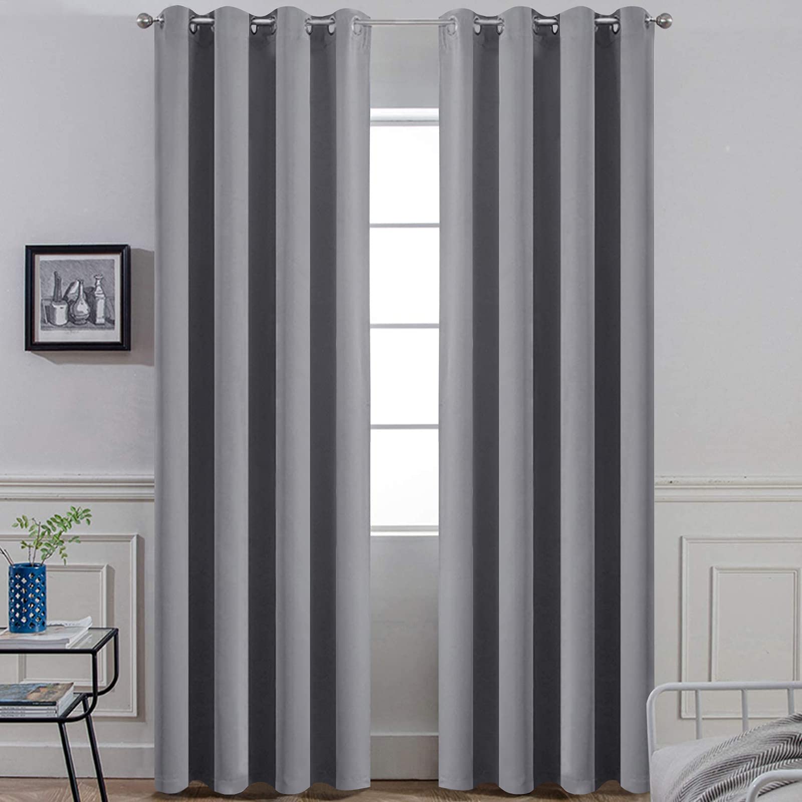 Foto 2 pulgar | Cortinas Opacas Yakamok Con Aislamiento Térmico, Color Gris, 132 X 213 Cm - Venta Internacional.