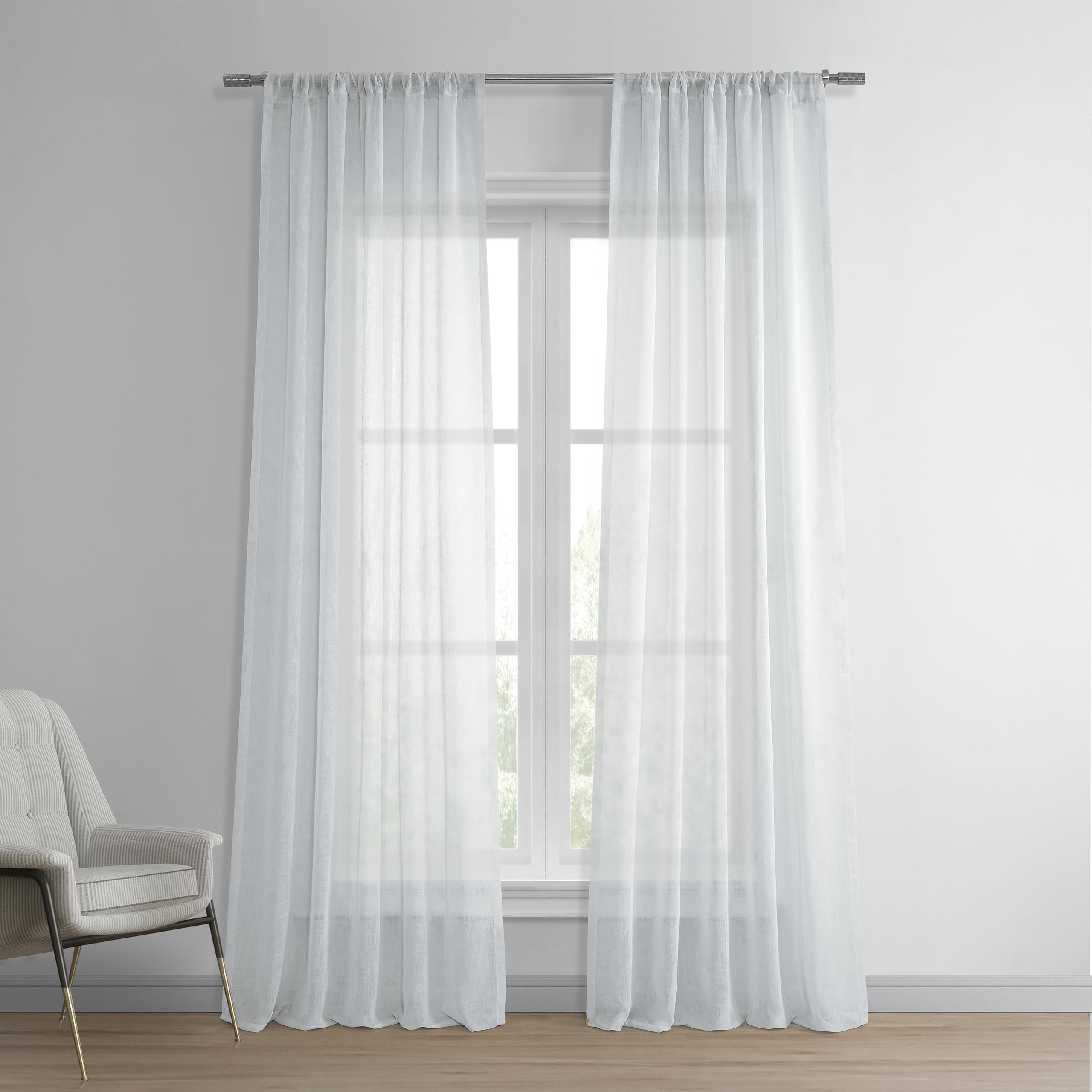 Cortina HPD Half Price Drapes Sheer Aspen White 127 x 274 cm - Venta Internacional $1,352