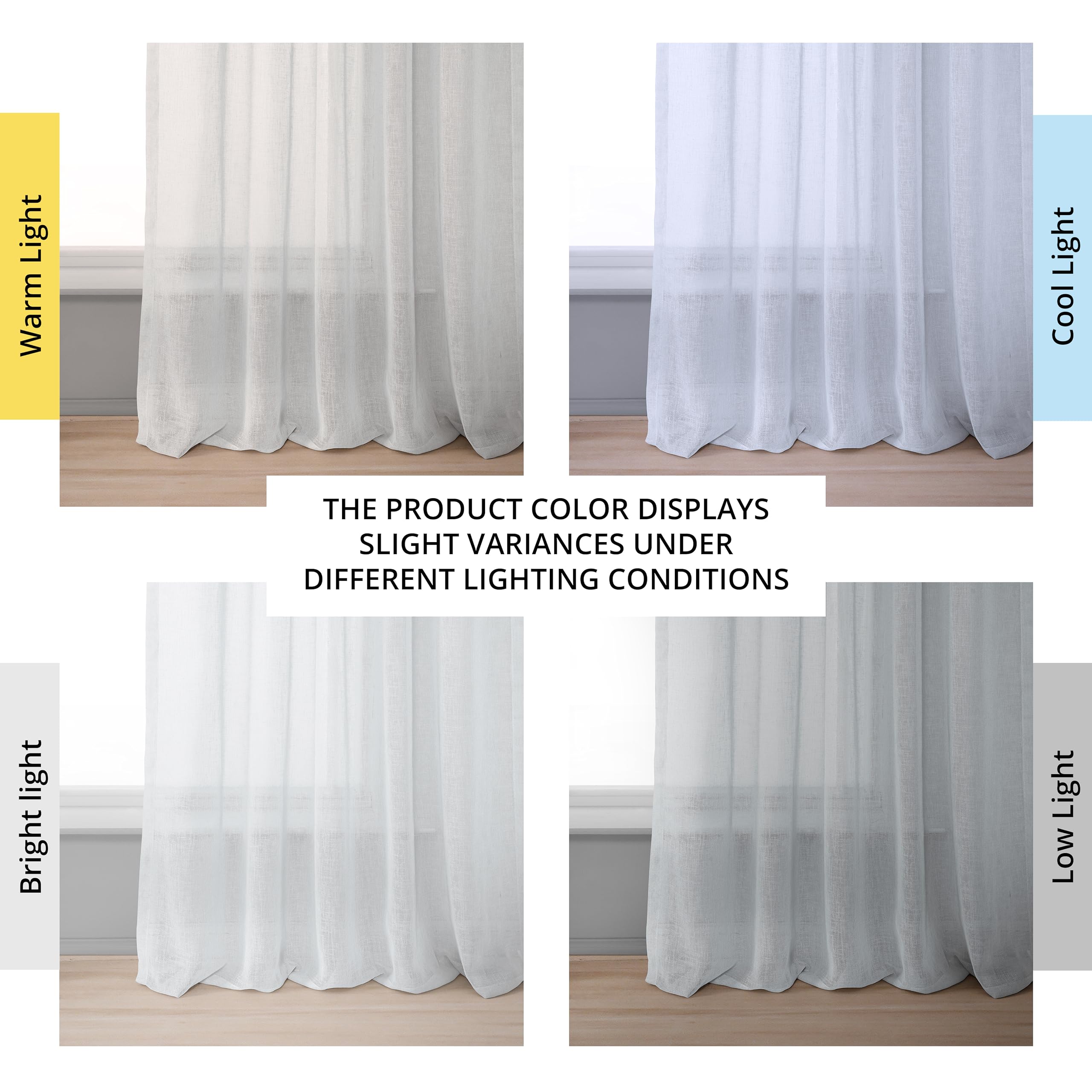 Foto 4 pulgar | Cortina HPD Half Price Drapes Sheer Aspen White 127 x 274 cm - Venta Internacional