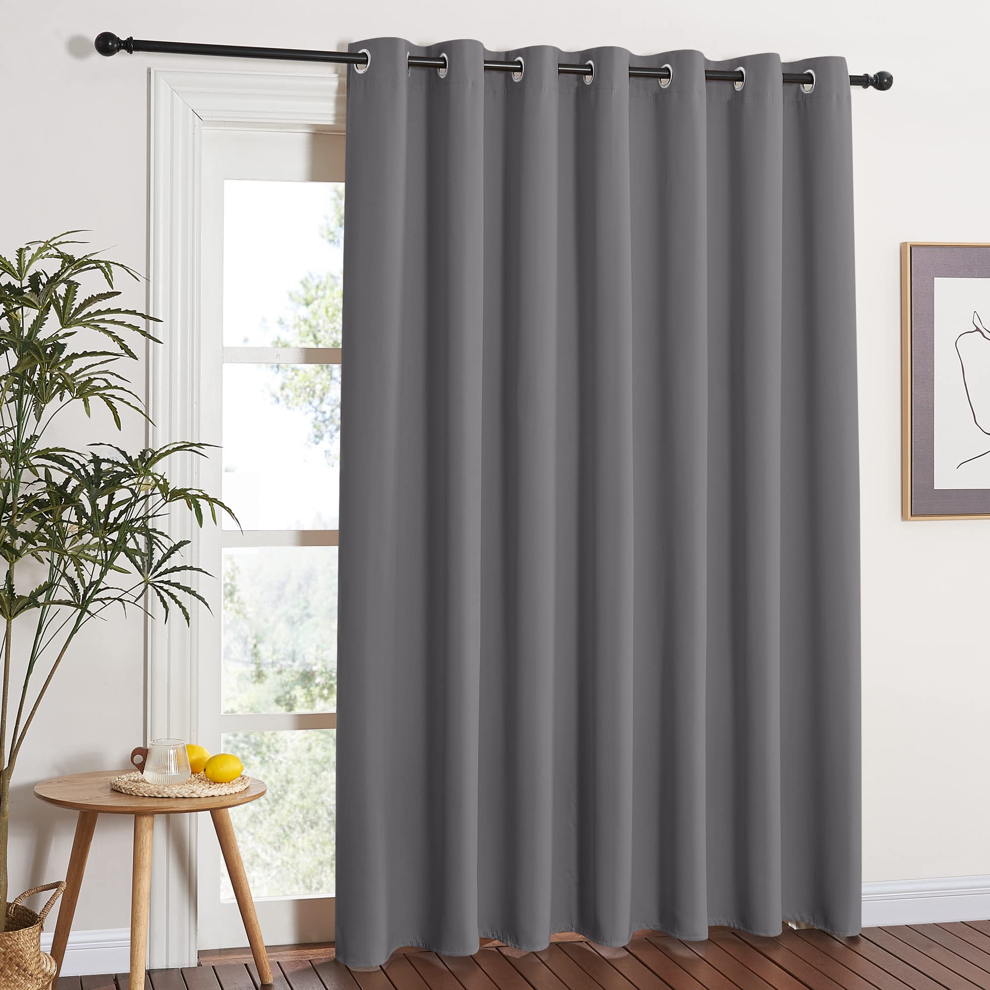 Foto 1 | Cortinas Nicetown Opacas Gris para Puerta de Patio 100 X 213 cm Gris - Venta Internacional