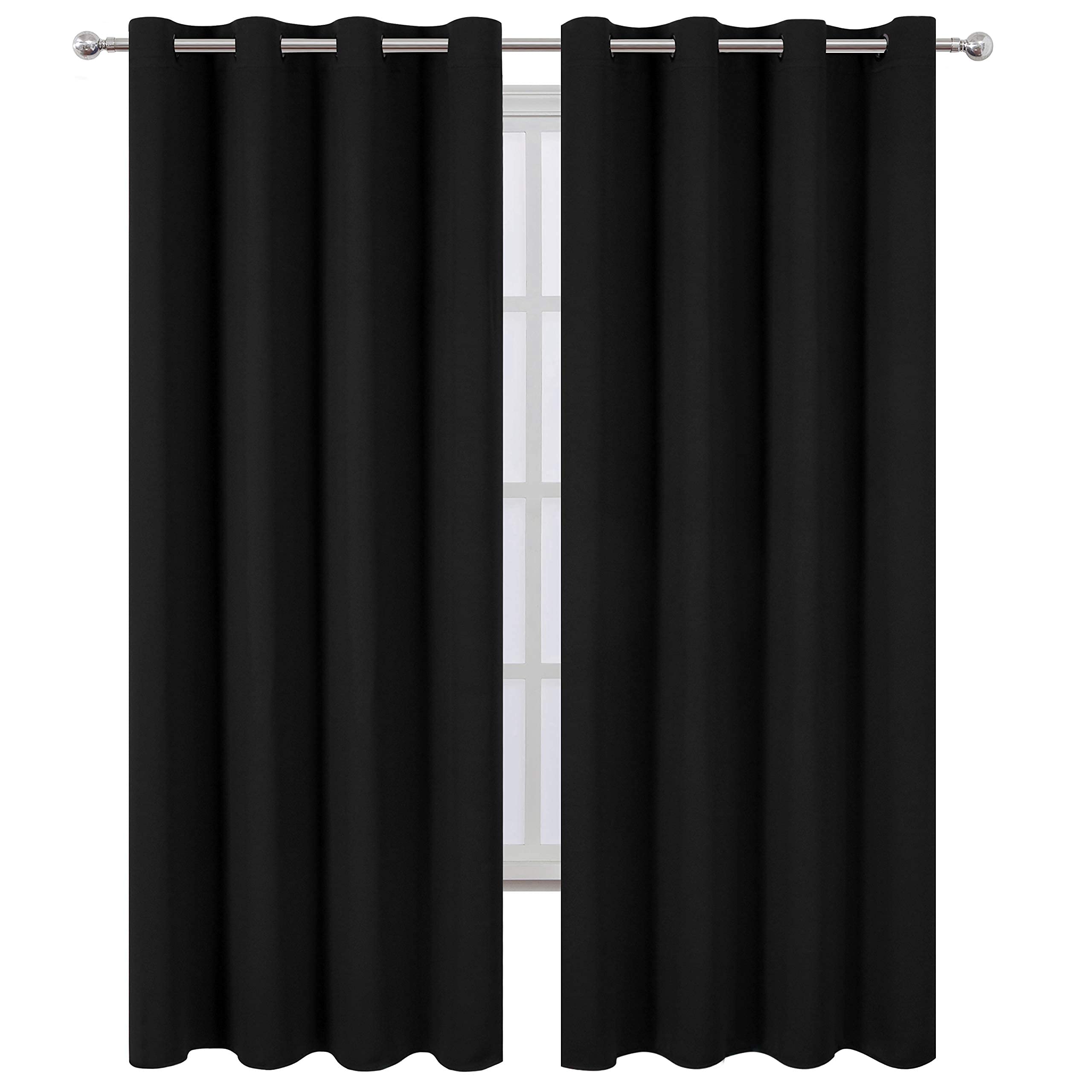 Foto 3 pulgar | Cortinas Opacas Lemomo, Color Negro, 132 X 213 Cm, 2 Paneles, Poliéster - Venta Internacional.