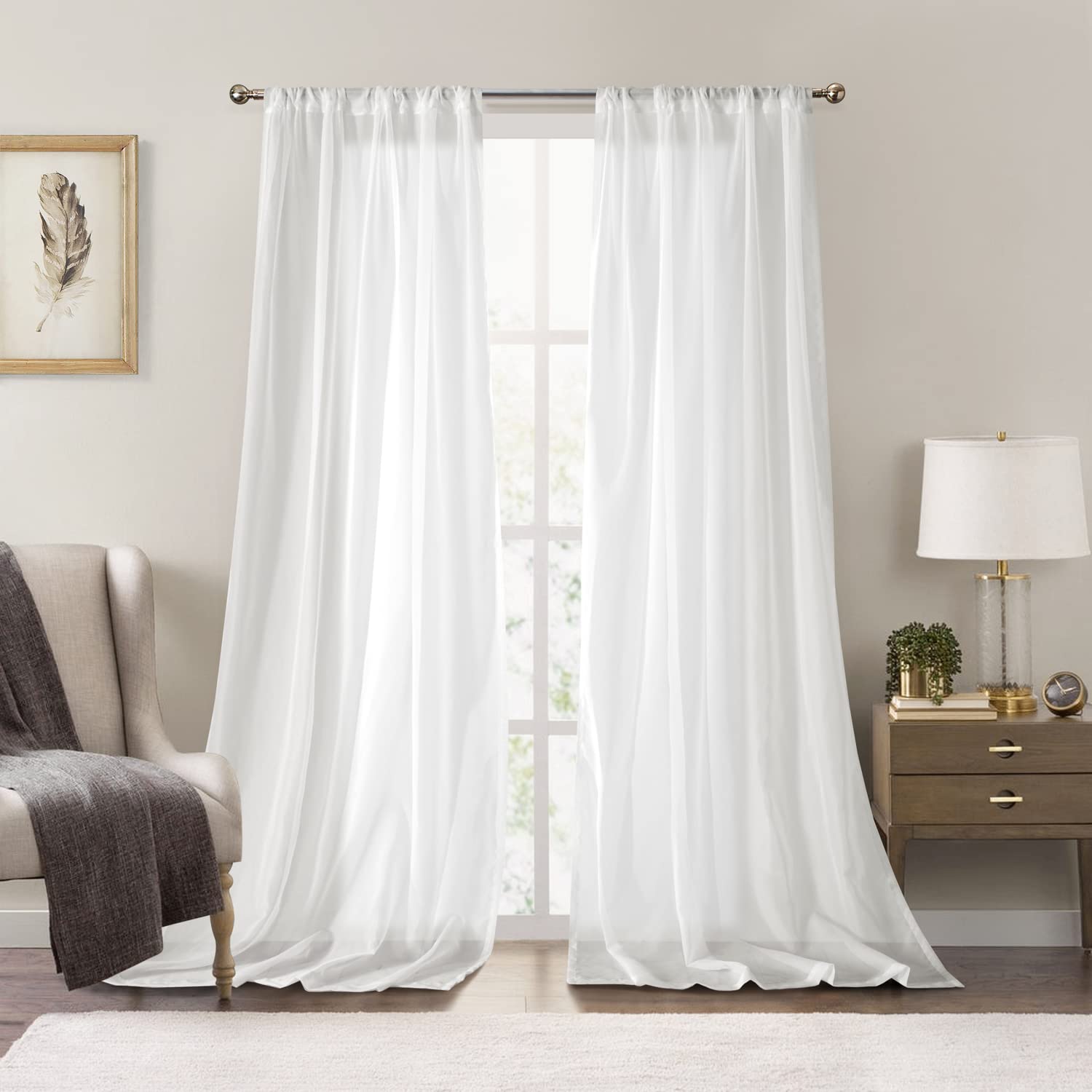 Cortinas Transparentes Dreaming Casa Blancas 244 x 244 cm 2 Paneles - Venta Internacional $1,106