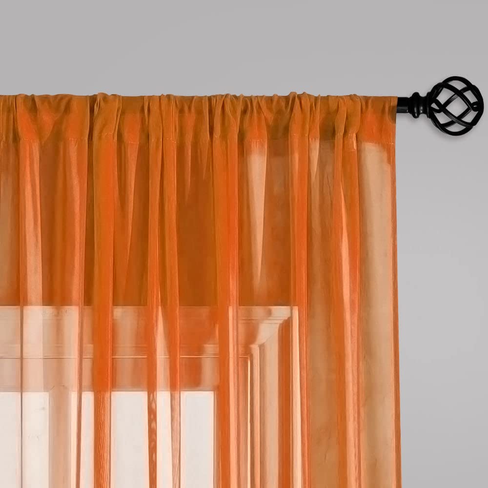 Foto 2 | Cortinas Transparentes Dreaming Anaranjadas 244 x 244 cm 2 Paneles - Venta Internacional