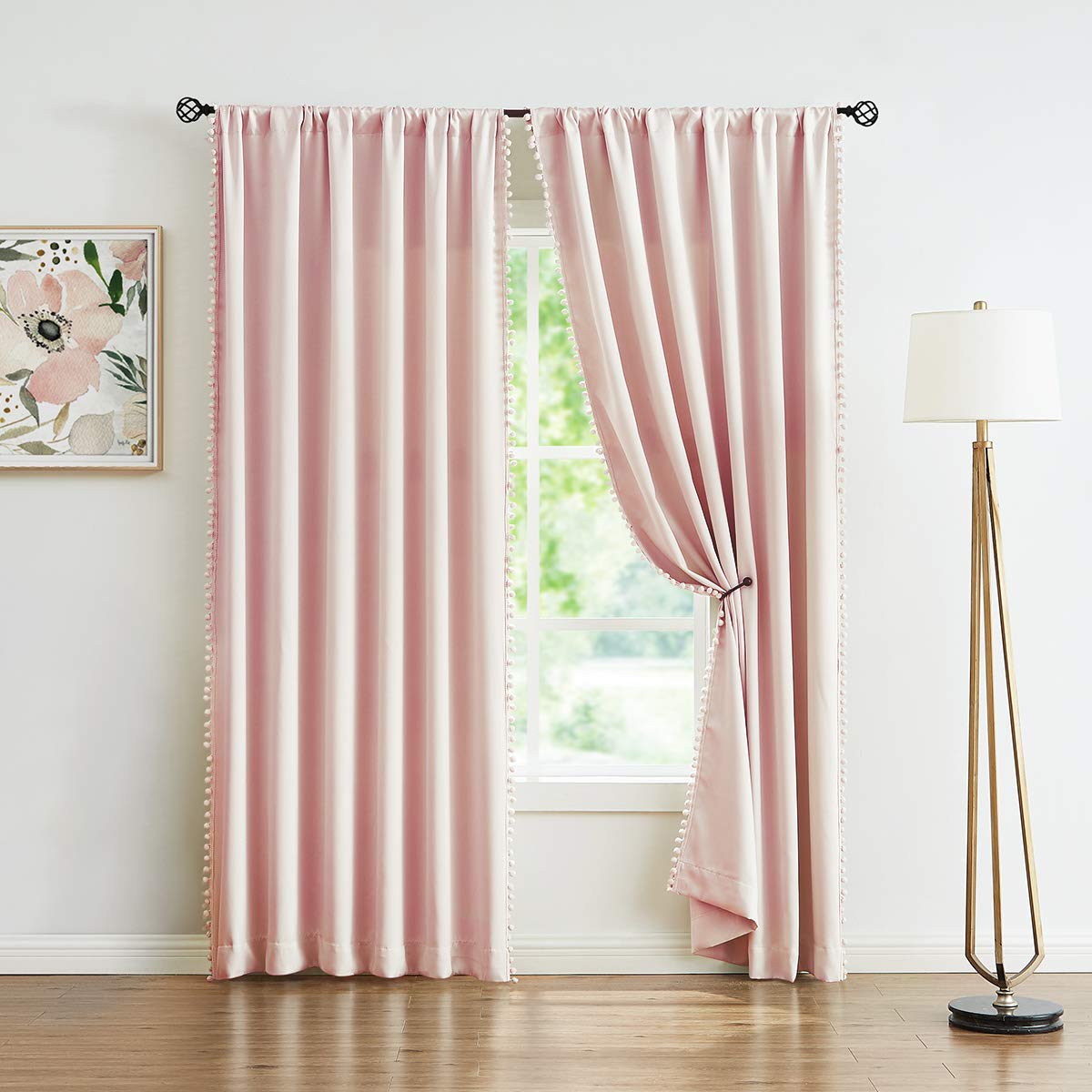 Foto 2 pulgar | Cortinas Treatmentex con Pompones 52 X 160 Cm - Venta Internacional