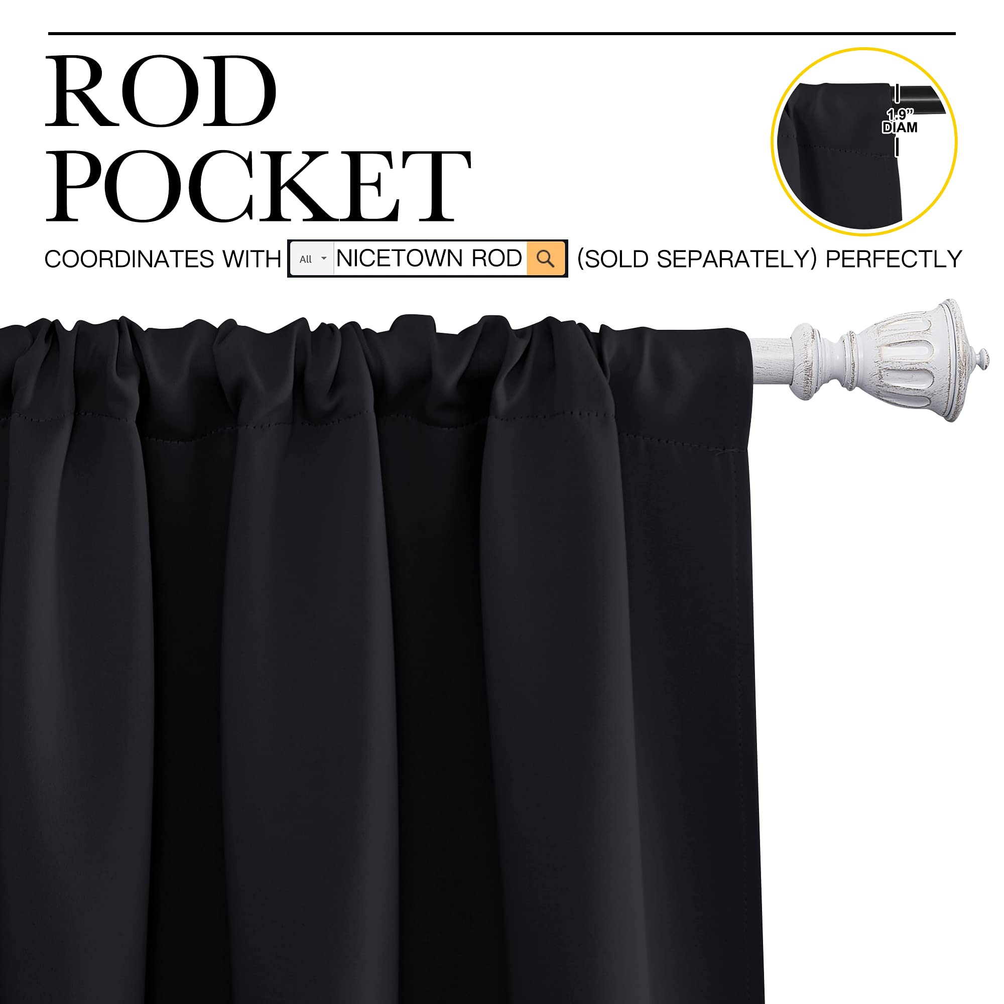 Foto 4 pulgar | Cortina Nicetown Black Out 42 x 45 Pulgadas - Venta Internacional