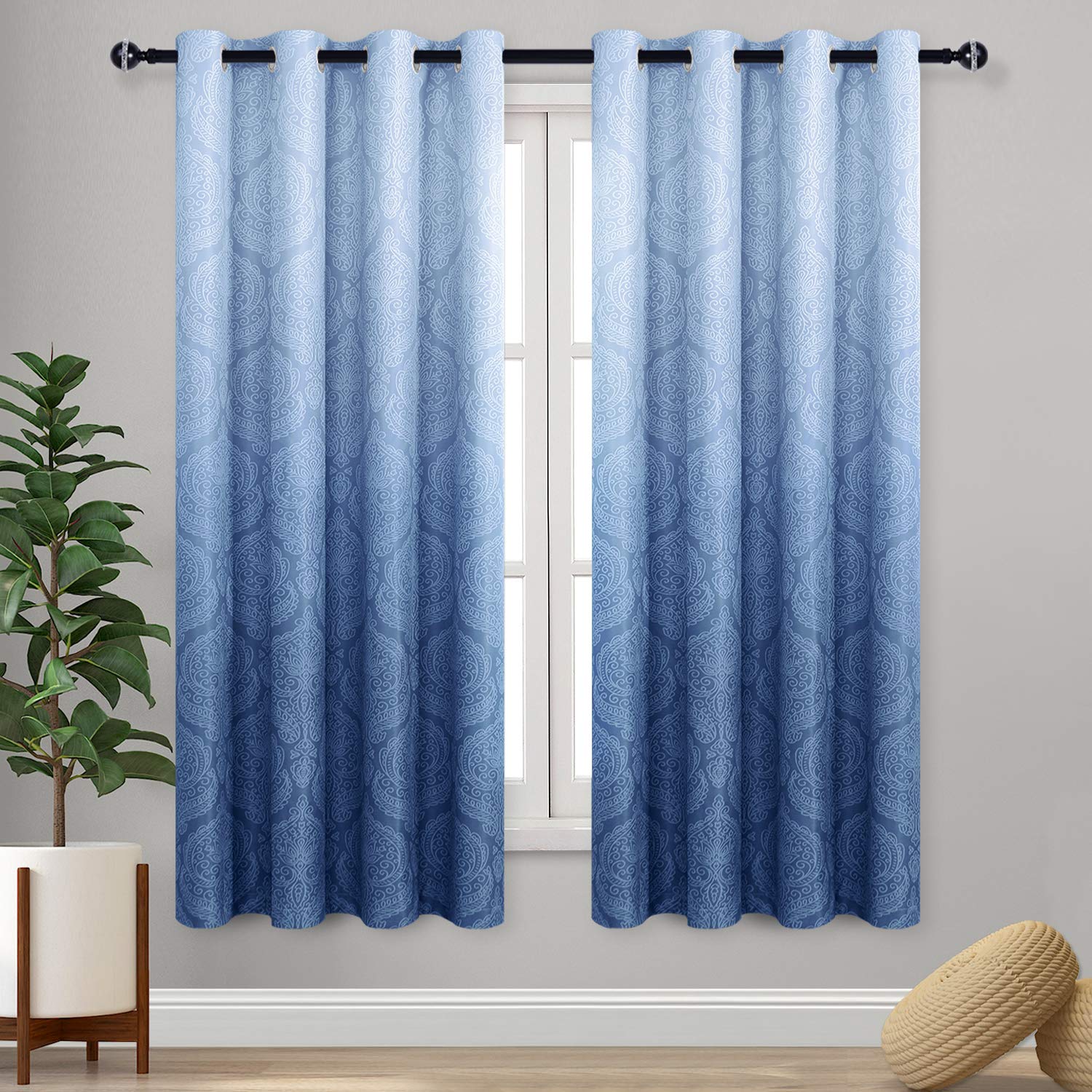 Cortinas Opacas Dwcn Ombre Con Aislamiento Térmico, 52 X 160 Cm, 2 Unidades - Venta Internacional.