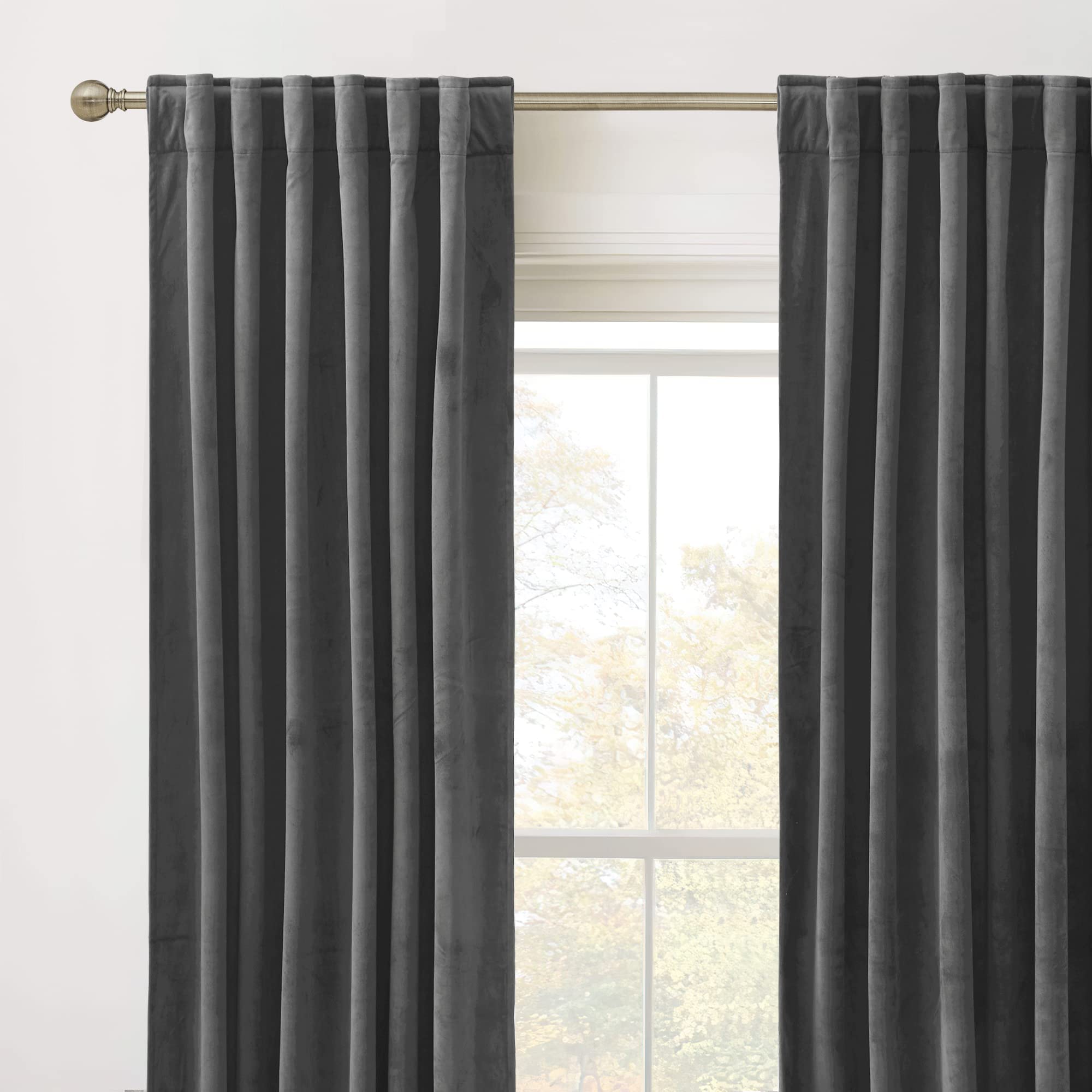 Foto 3 pulgar | Cortinas Ryb Home de Terciopelo Gris 213 X 213 Cm - Venta Internacional