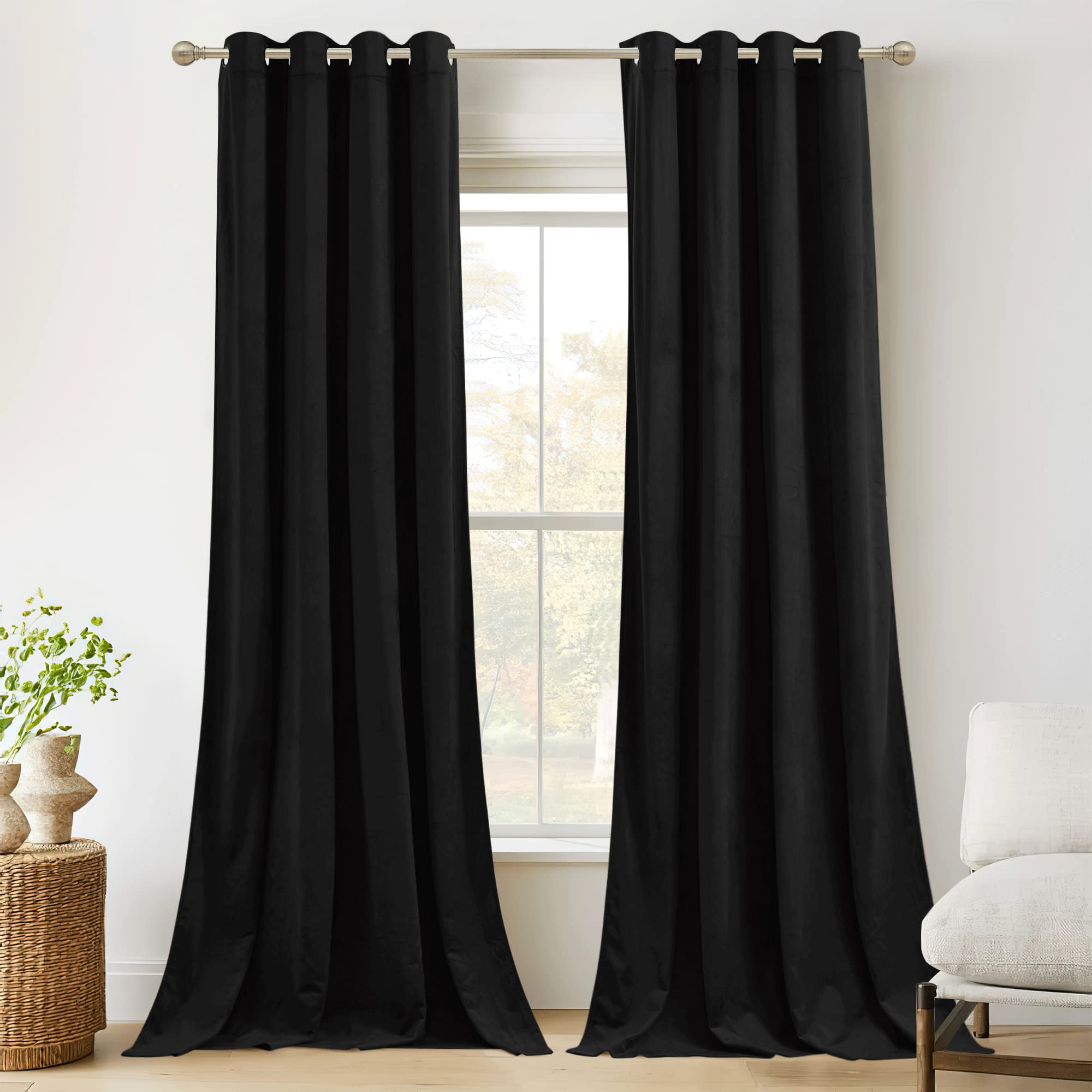 Cortinas Ryb Home Negras de 2 Paneles-Venta Internacional