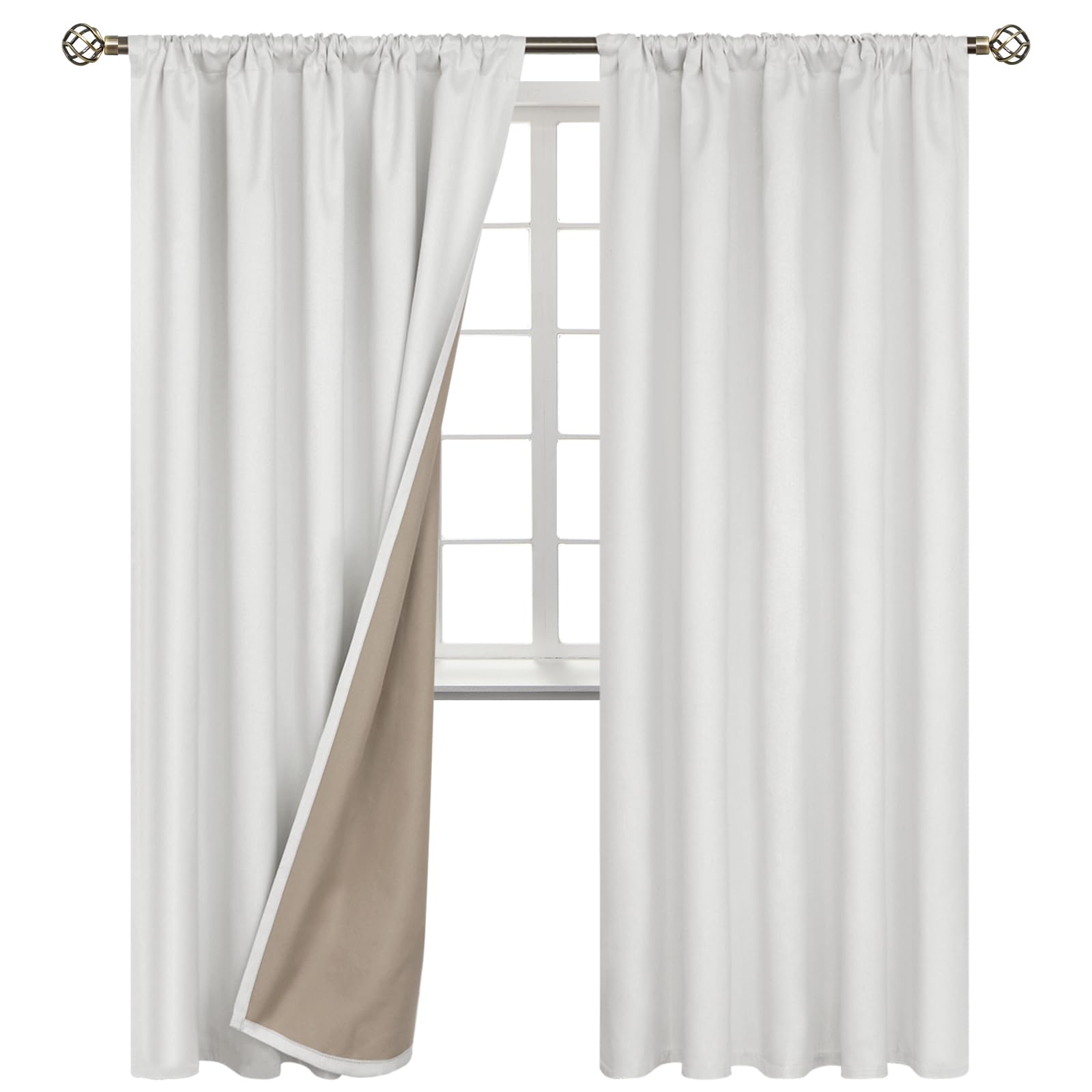 Foto 2 pulgar | Cortinas Bgment Blackout Blanco  213 x 213 cm - Venta Internacional