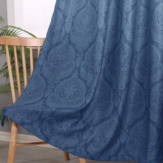 Foto 3 | Cortinas Dwcn con Estampado de Damasco Degradado 132 X 244 cm 2 Paneles - Venta Internacional