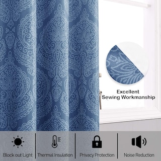 Foto 7 | Cortinas Dwcn con Estampado de Damasco Degradado 132 X 244 cm 2 Paneles - Venta Internacional