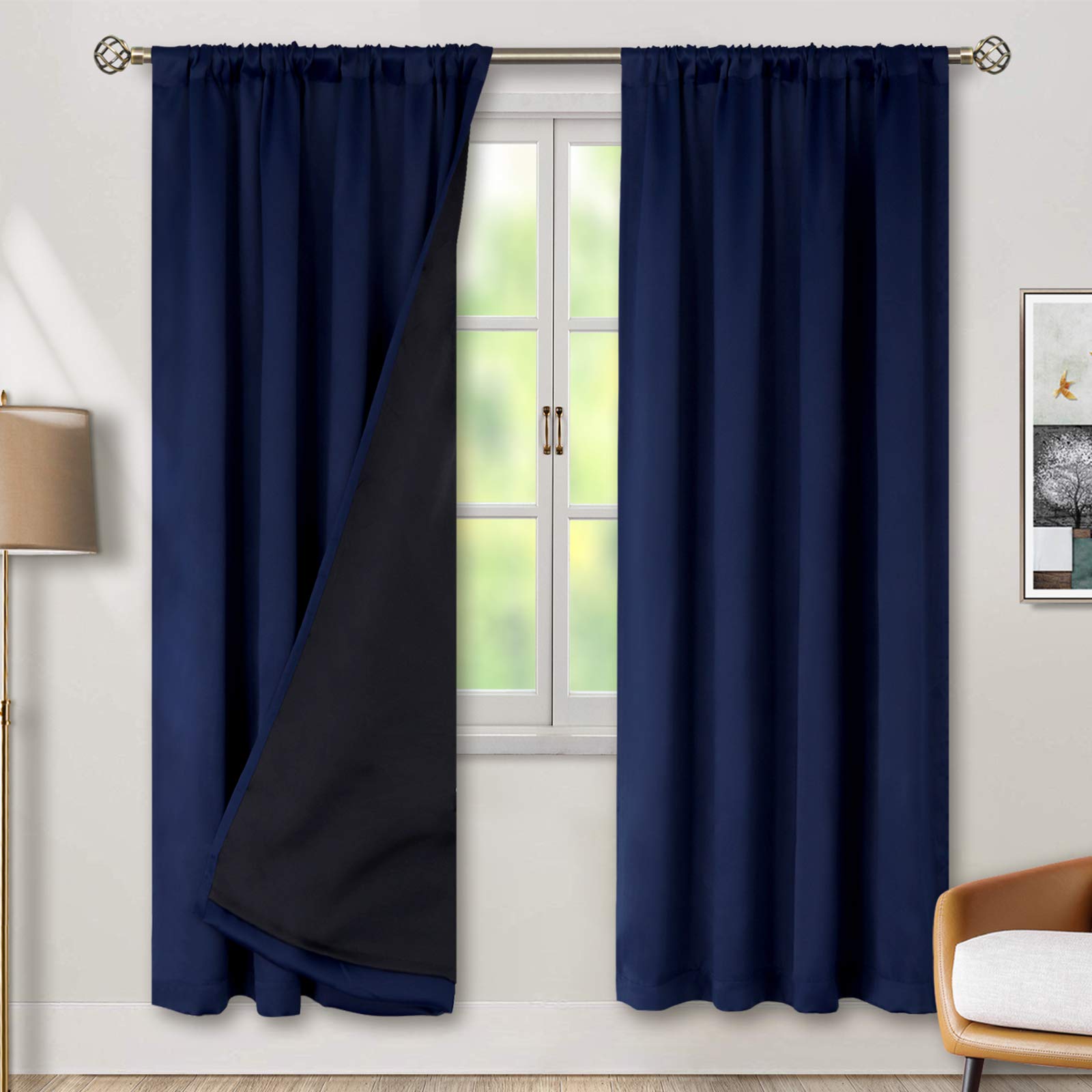 Foto 2 pulgar | Cortinas BGment con Aislamiento Térmico 100% Opacas 107 X 213 cm - Venta Internacional