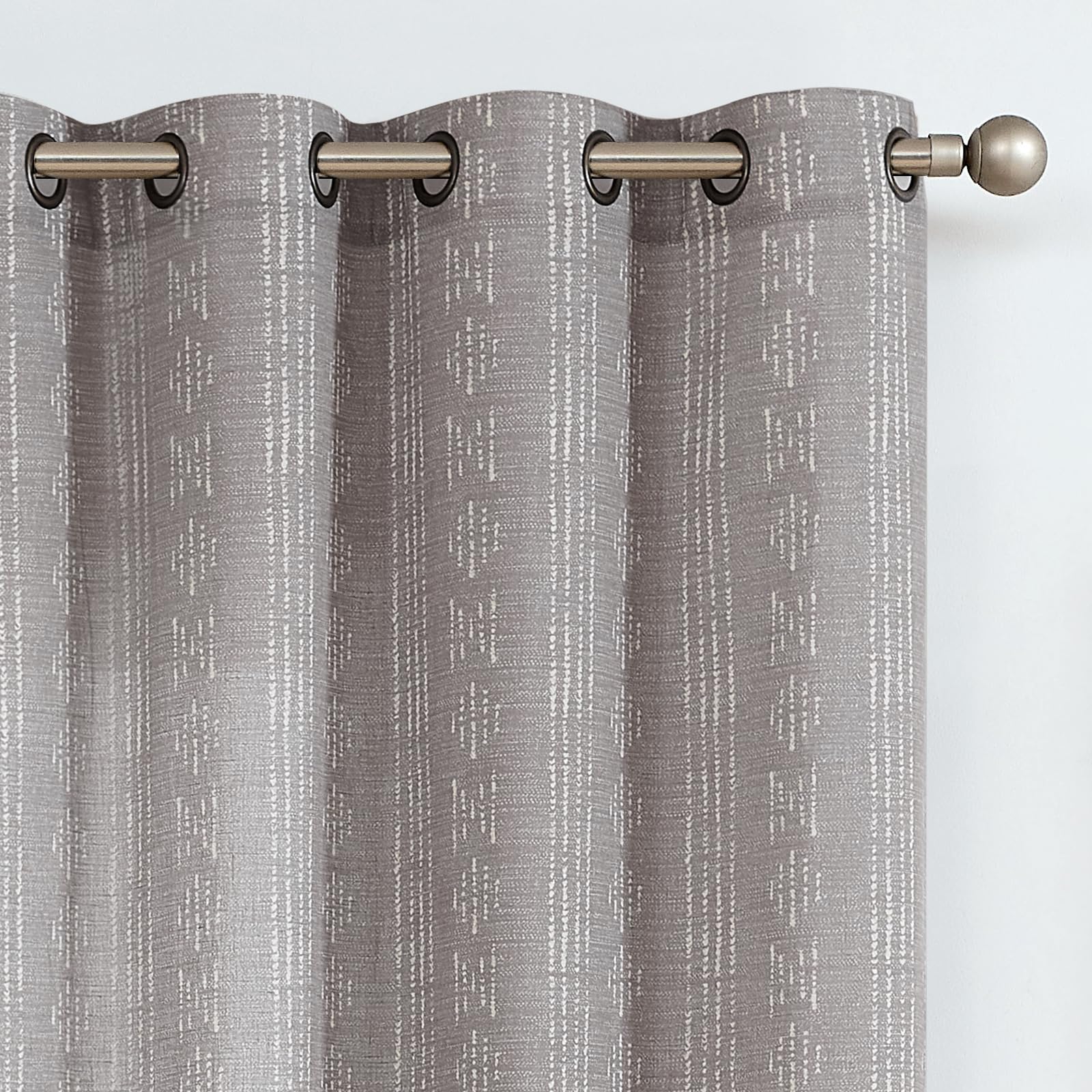 Foto 3 pulgar | Cortinas Jinchan Boho Gris en Mezcla de Lino para Sala de Estar - Venta Internacional