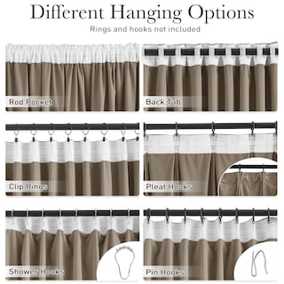 Foto 4 | Cortinas StangH Beige de 2 Paneles-Venta Internacional