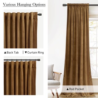 Foto 3 | Cortinas de Terciopelo Stangh de 120 Pulgadas para Sala color Verde Vintage - Venta Internacional
