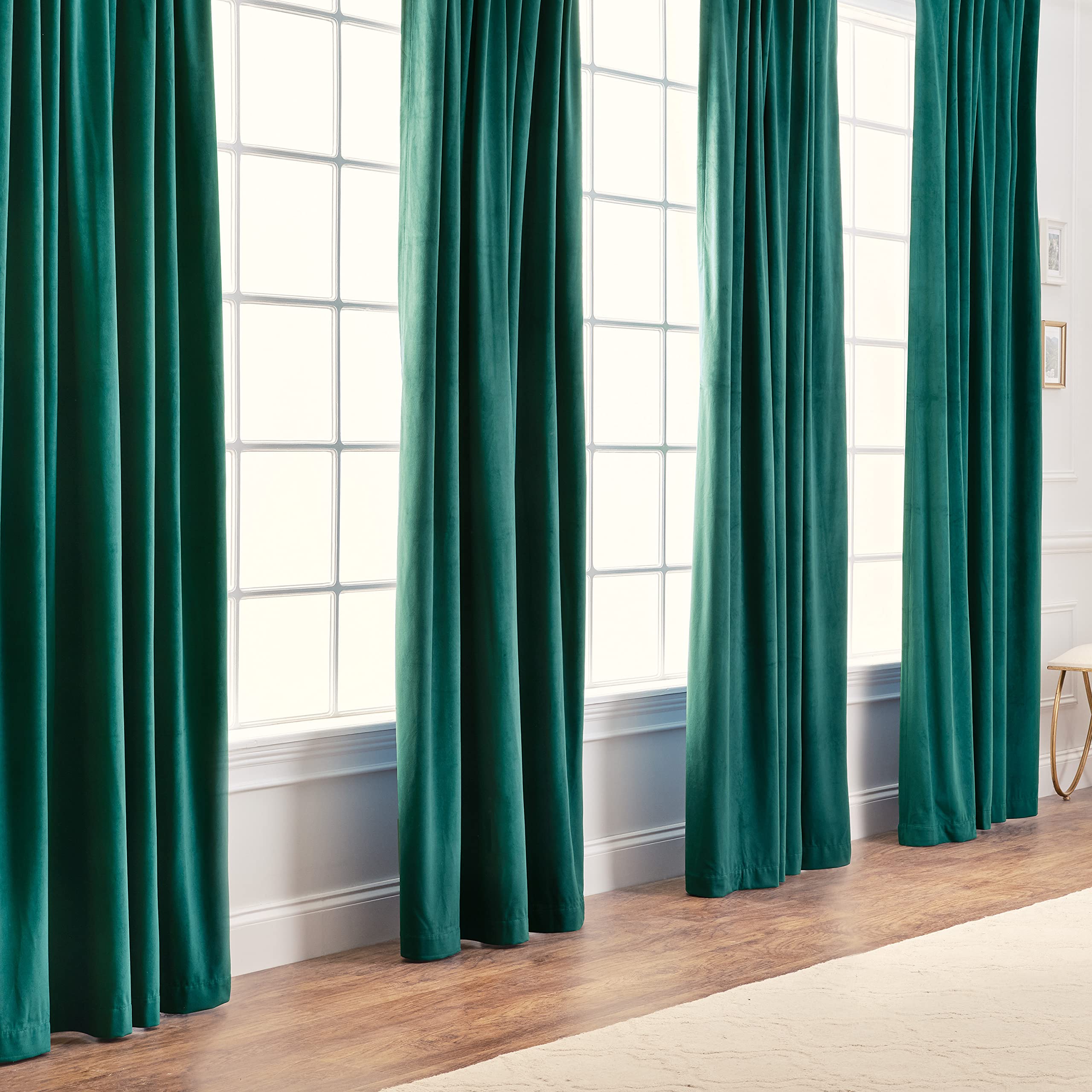 Cortinas Chanasya Premium De Terciopelo Liso 100% Poliéster 52x96 - Venta Internacional.