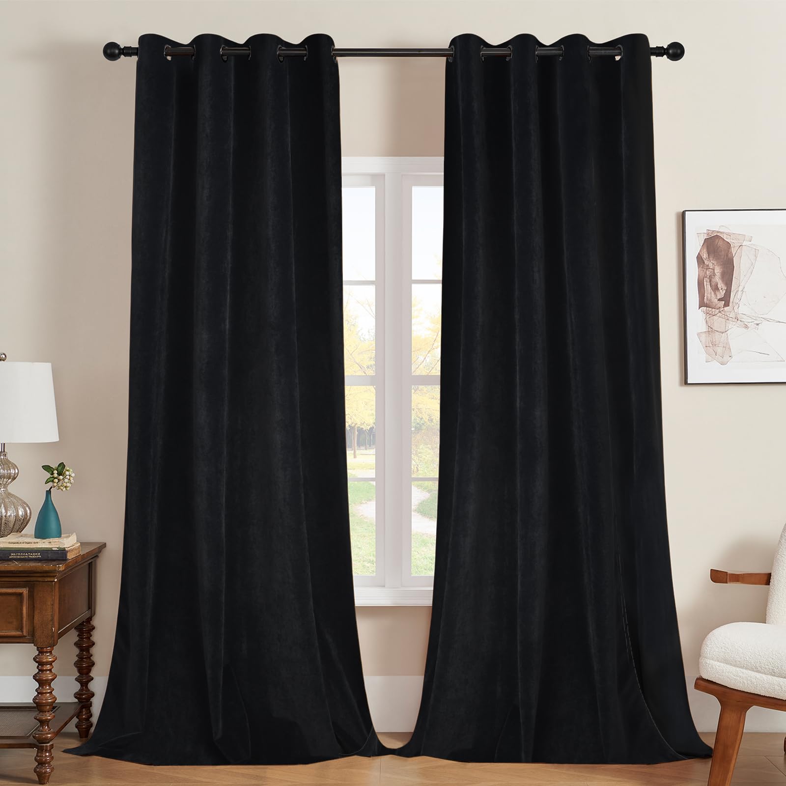 Foto 2 pulgar | Cortinas Joydeco de Terciopelo 2 Paneles - Venta Internacional