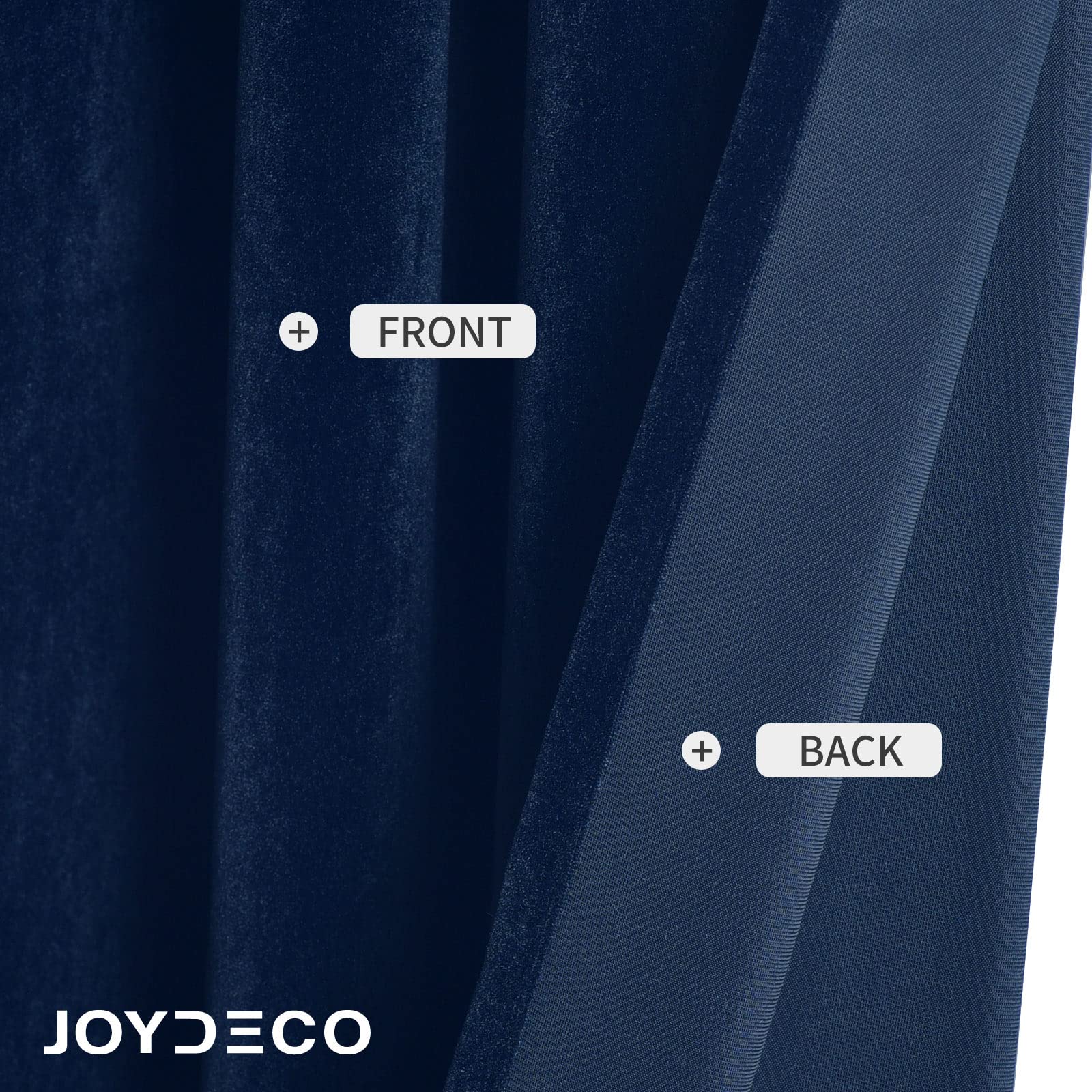 Foto 4 | Cortinas Joydeco de Terciopelo Azul Real 213 x 213 cm 80% -90% Opacas - Venta Internacional