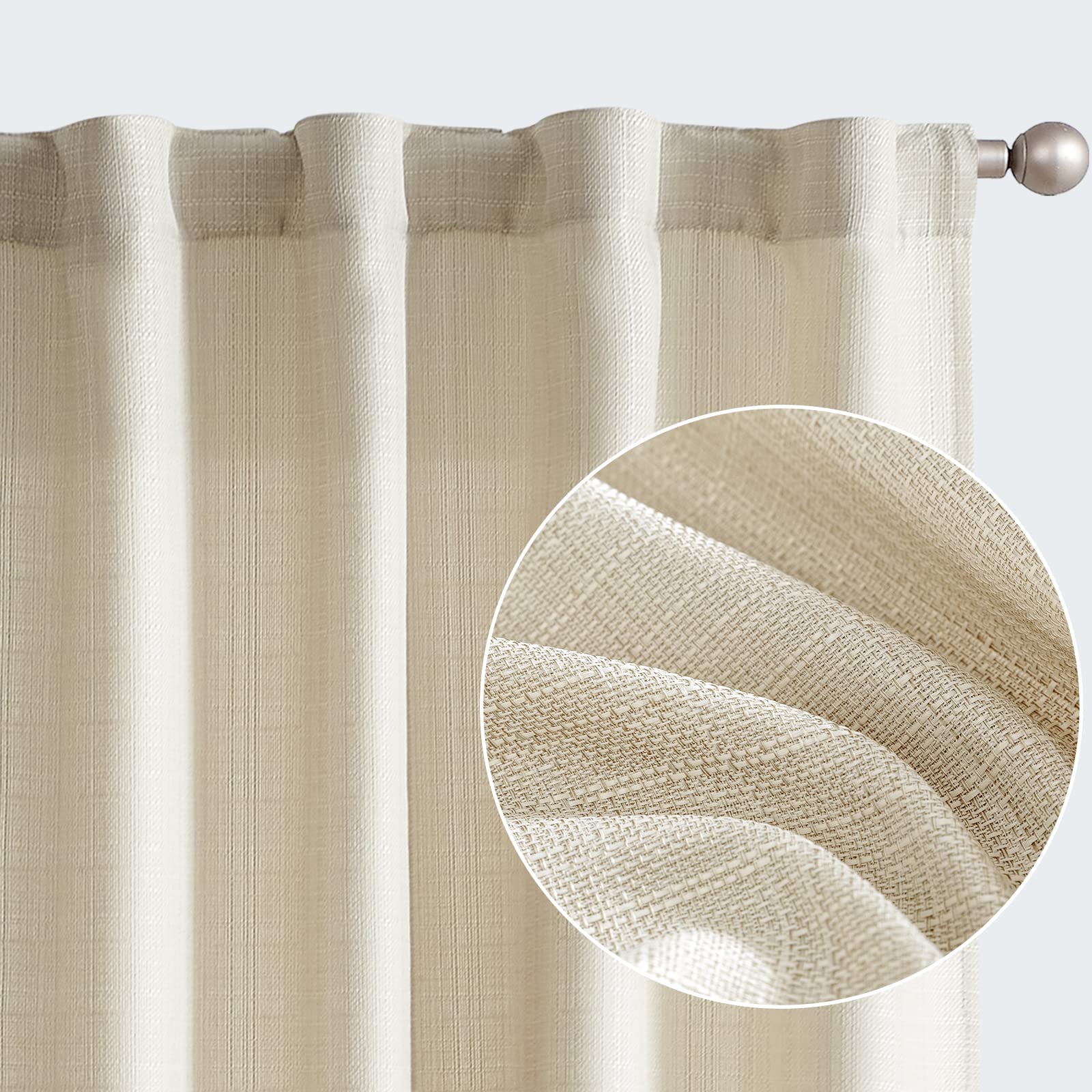 Cortinas Jinchan de Lino Beige - Venta Internacional