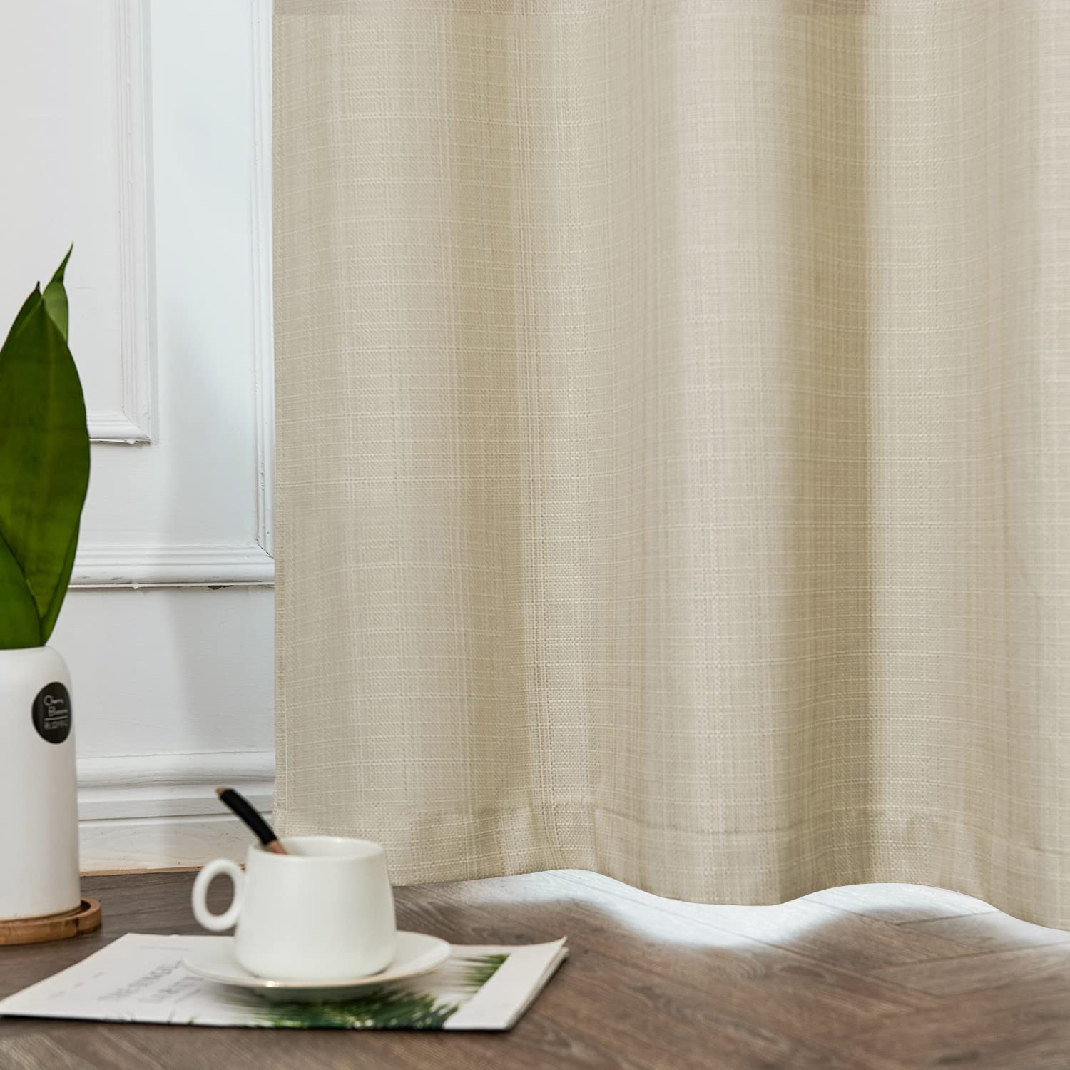 Foto 7 | Cortinas Jinchan de Lino Beige - Venta Internacional