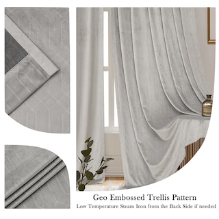 Foto 5 | Cortinas de Terciopelo Opacas Central Park 132 x 213 cm 2 Paneles - Venta Internacional