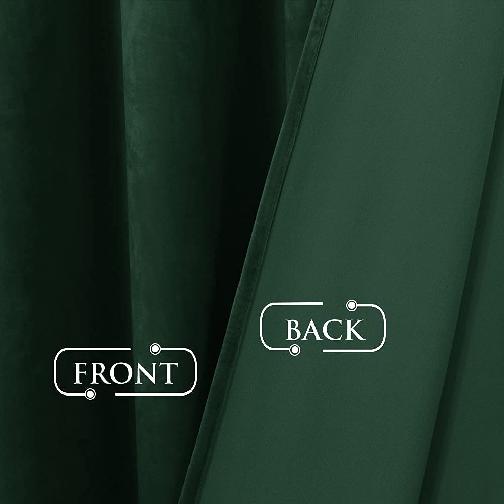 Foto 4 | Cortinas StangH de Terciopelo Verde Oscuro 132 x 213 cm Opacas - Venta Internacional