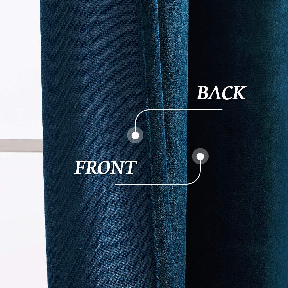 Foto 4 | Cortinas Ryb Home de Terciopelo Azul Marino Opacas 132 x 213 Cm 2 Paneles - Venta Internacional