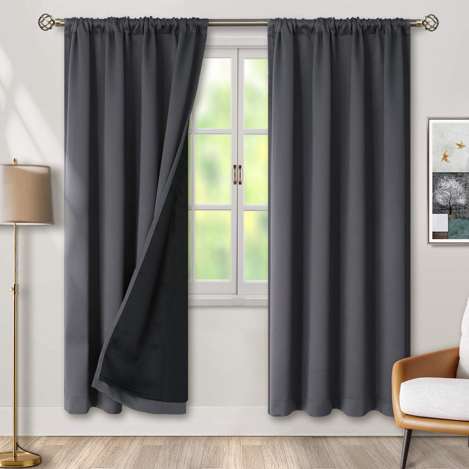 Cortinas Bgment con Aislamiento Térmico 100% Opacas 132 x 183 Cm - Venta Internacional