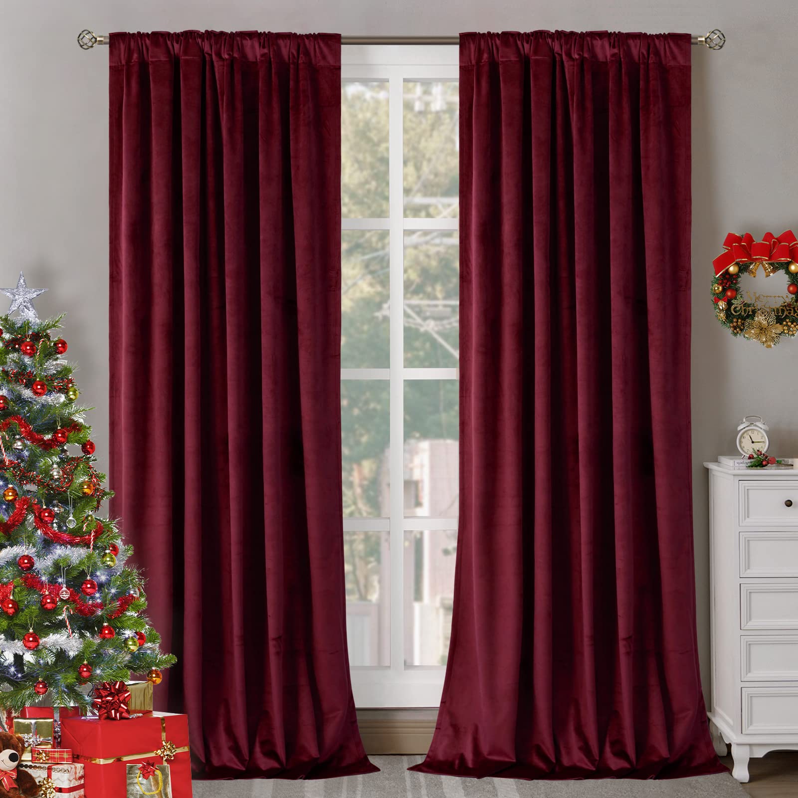 Foto 3 pulgar | Cortinas Bgment Red Velvet con Aislamiento Térmico - Venta Internacional