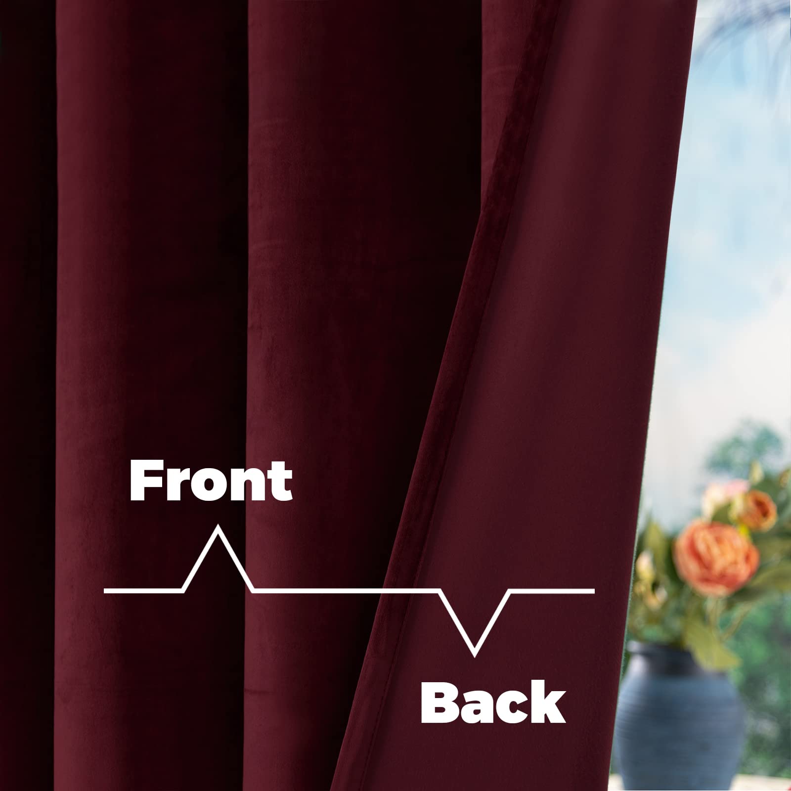 Foto 5 pulgar | Cortinas Bgment Red Velvet con Aislamiento Térmico - Venta Internacional