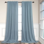 Cortinas Pitalk de Lino Azul para Sala 213 cm de Longitud - Venta Internacional
