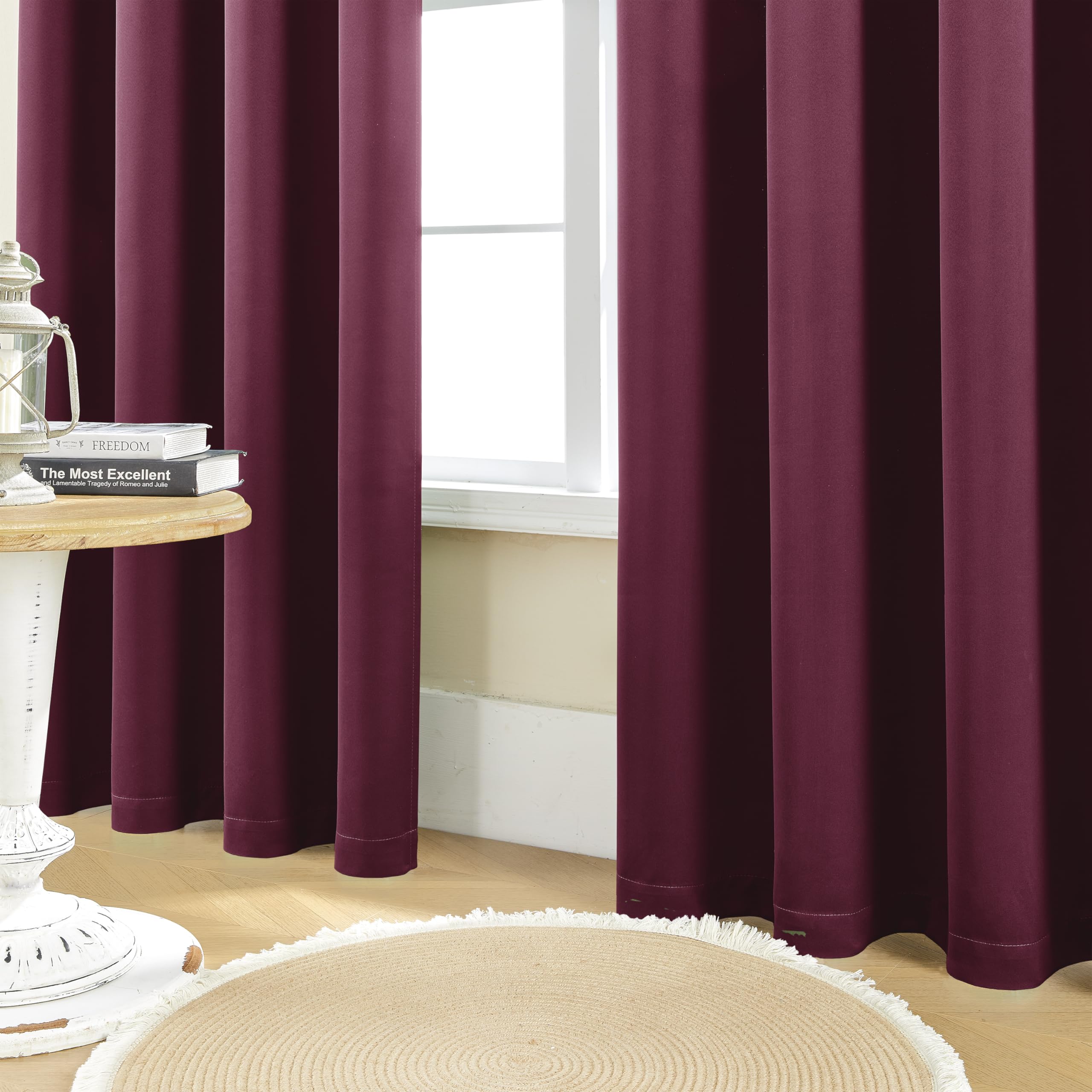 Foto 6 pulgar | Cortinas Shineland Cranberry Burgundy 260 Cm, 100% Opacas, X2 - Venta Internacional.