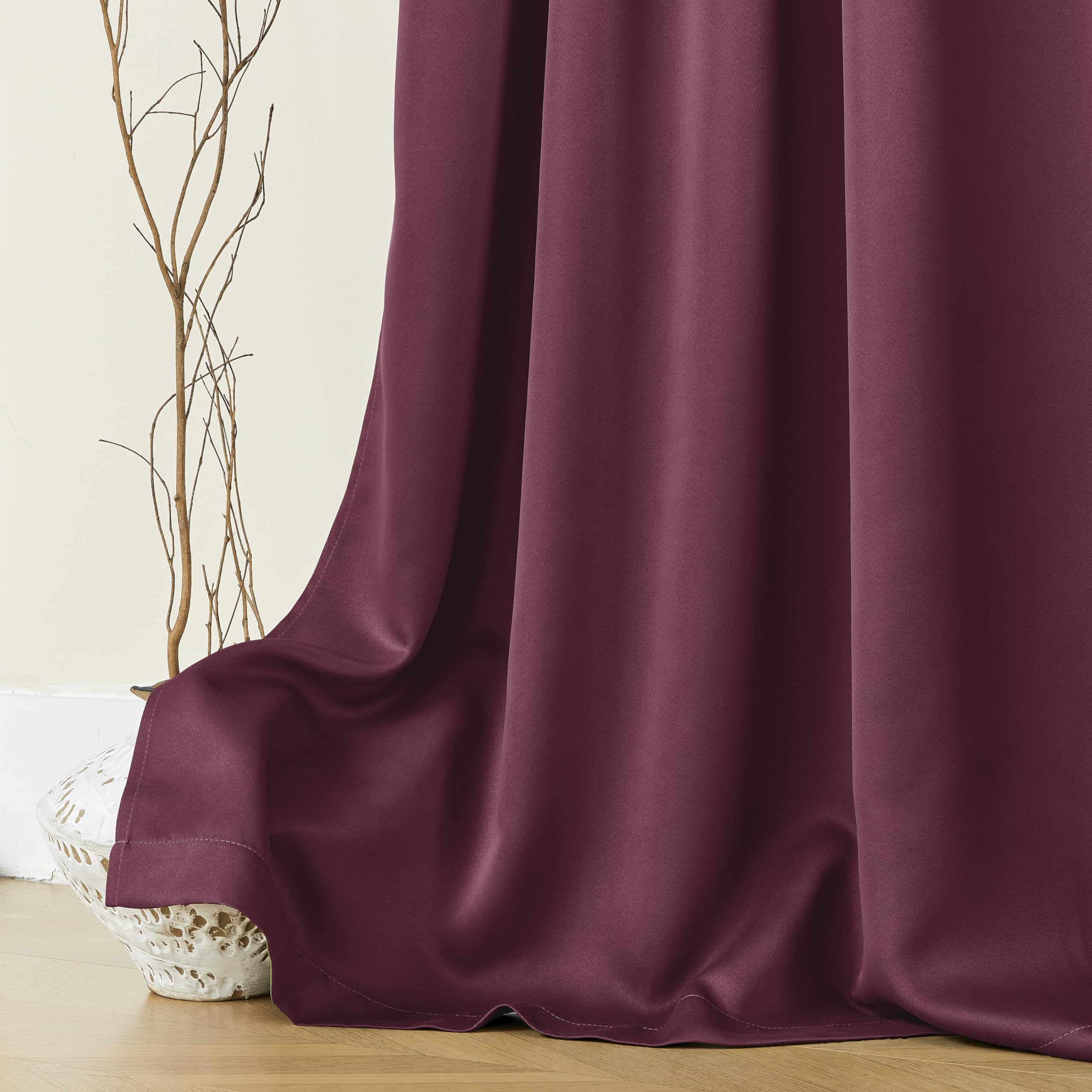 Foto 7 pulgar | Cortinas Shineland Cranberry Burgundy 260 Cm, 100% Opacas, X2 - Venta Internacional.