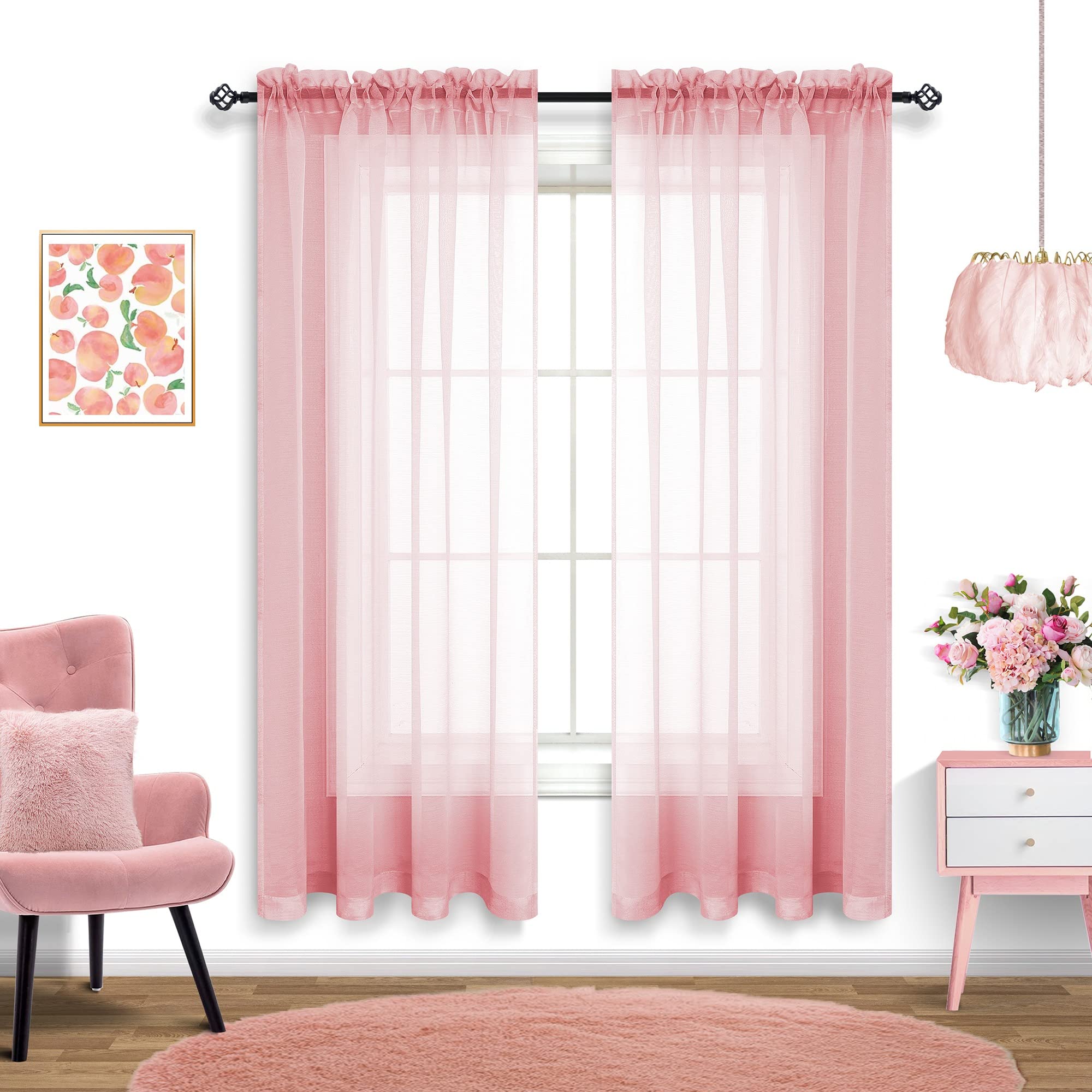 Cortinas Pitalk Rosas 2 Paneles-Venta Internacional