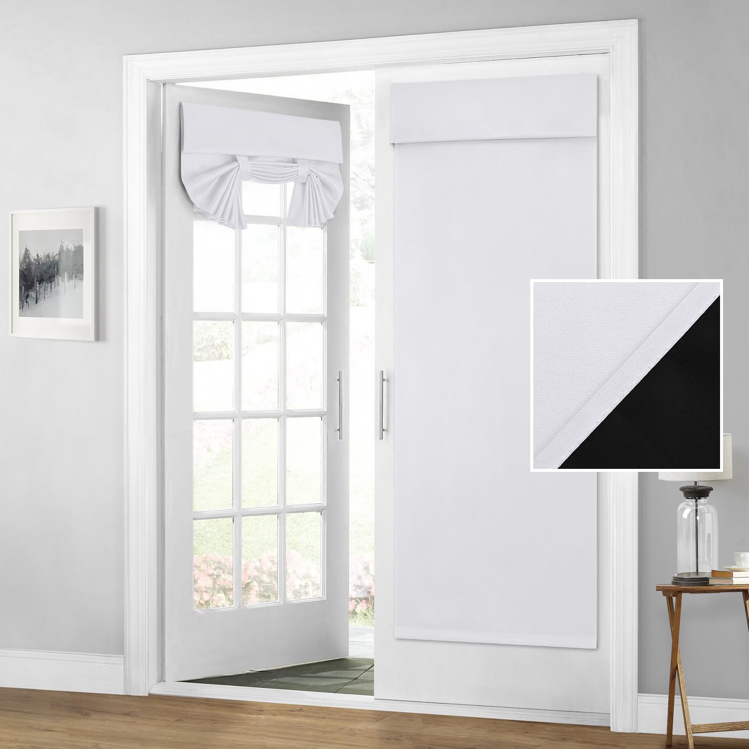 Cortinas Homeideas Opacas para Puertas 86x102 Cm Blanco - Venta Internacional