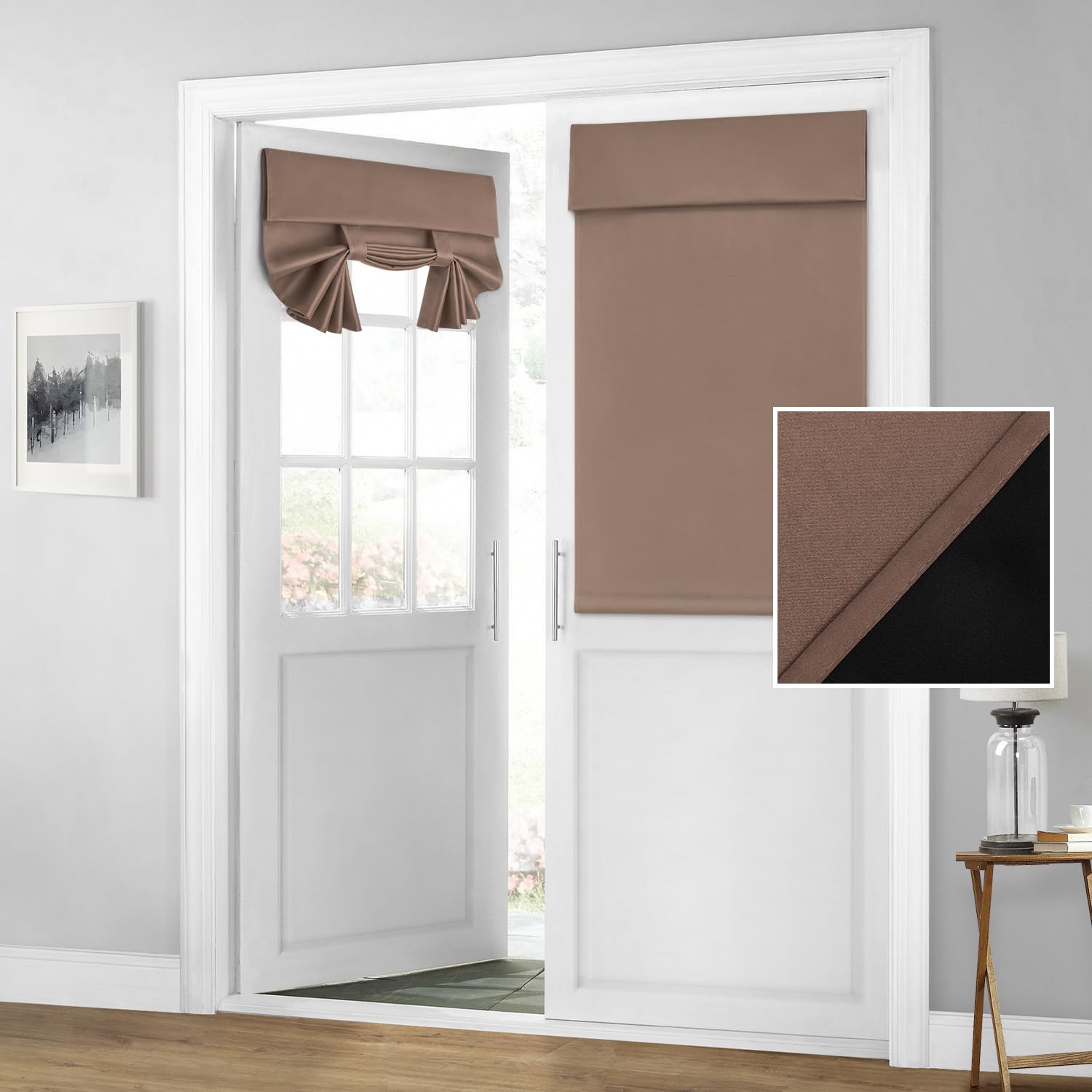 Cortinas Opacas Homeideas para Puertas 76x102 Cm Café - Venta Internacional