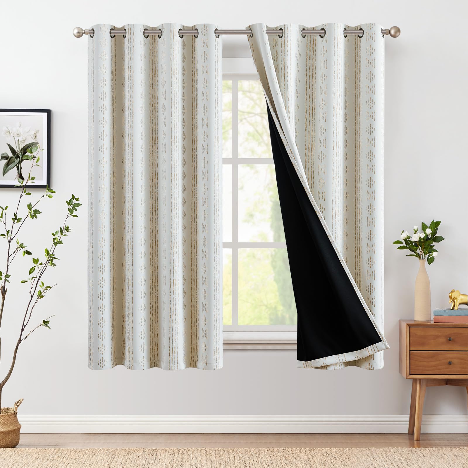 Cortinas Jinchan 180 x 183 cm Beige - Venta Internacional