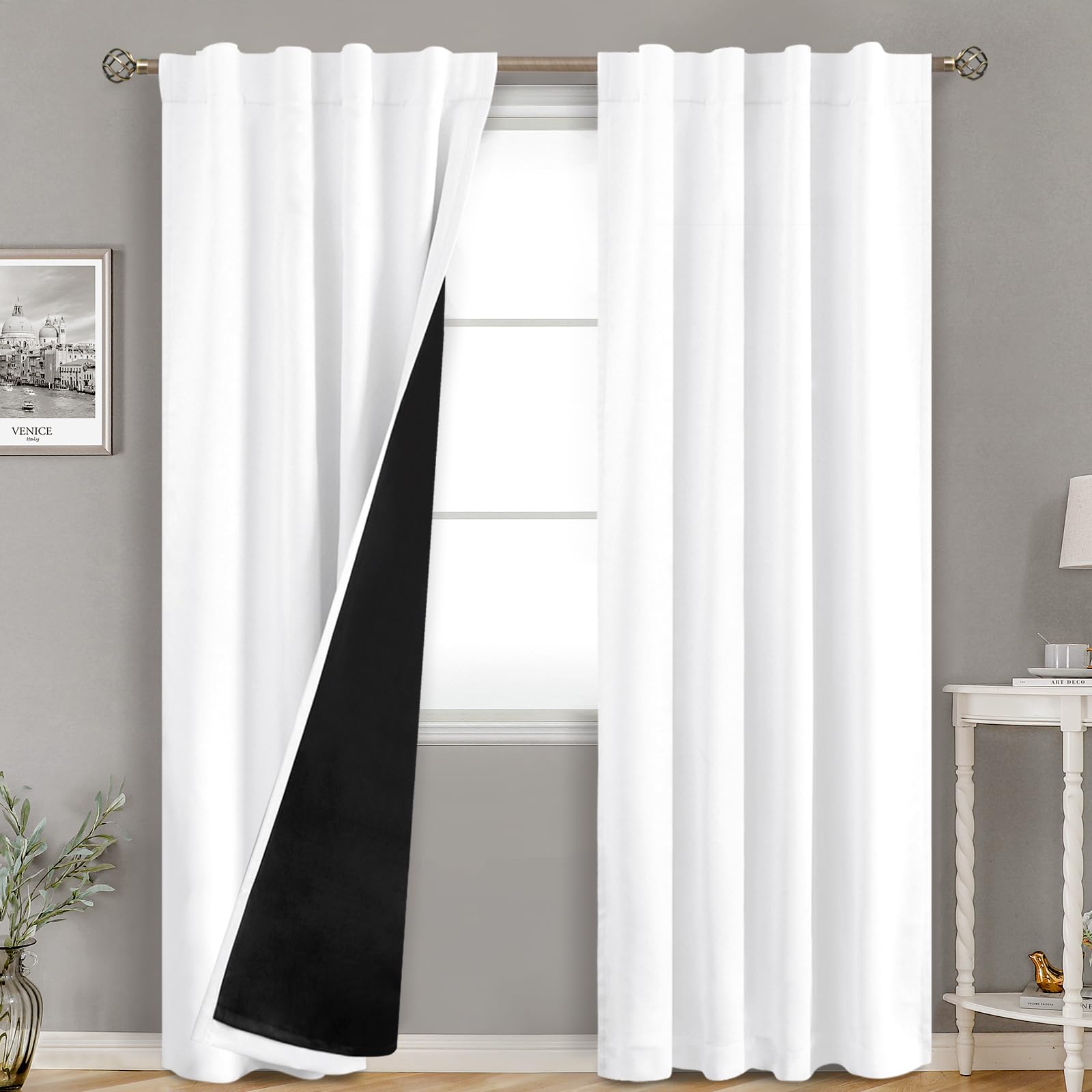 Cortinas Bgment 198 x 213 cm 2 Paneles Blancas- Venta Internacional