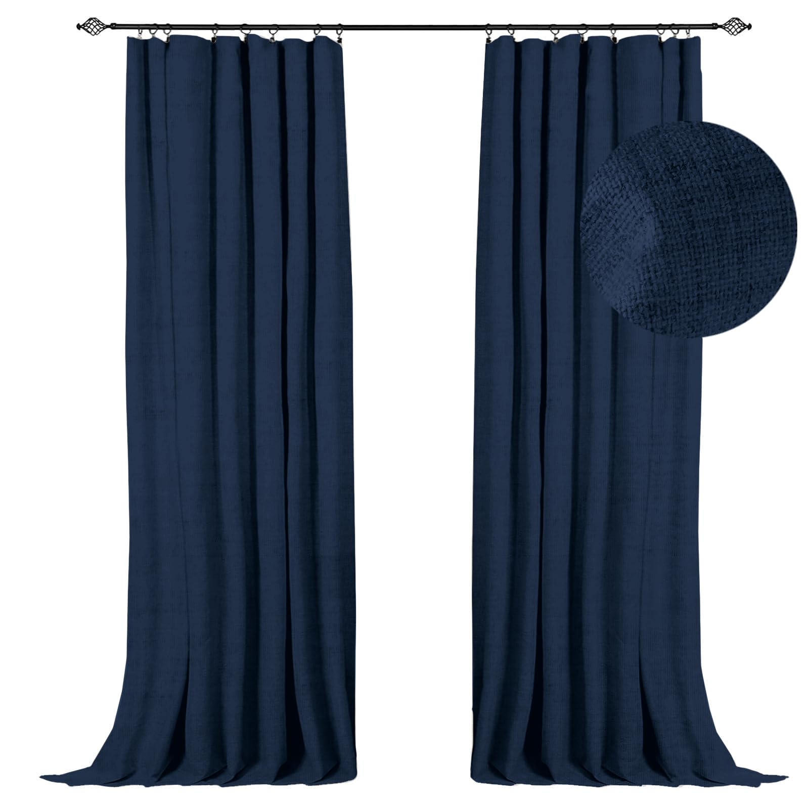 Cortinas 100% Blackout Shield Azul 2 Paneles-Venta Internacional