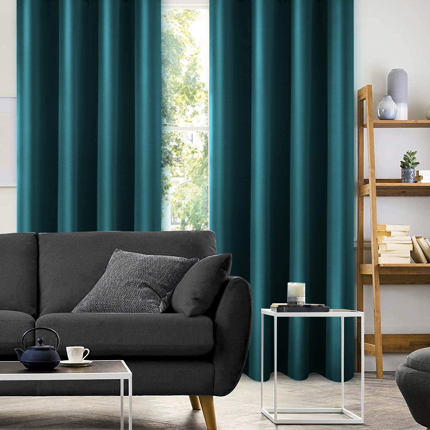 Foto 7 pulgar | Cortinas Homeideas De Seda Sintética, Opacas, 132 X 213 Cm, 2 Paneles - Venta Internacional.