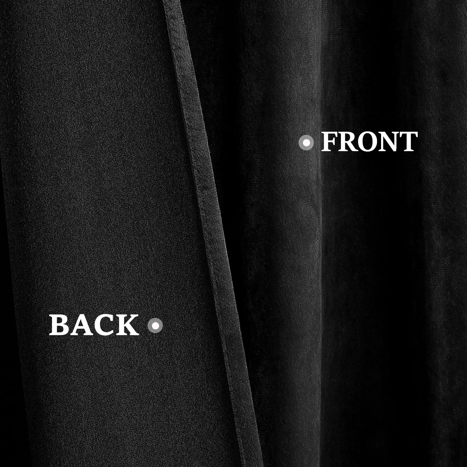 Foto 7 pulgar | Cortinas Homeideas Negras de 2 Paneles-Venta Internacional