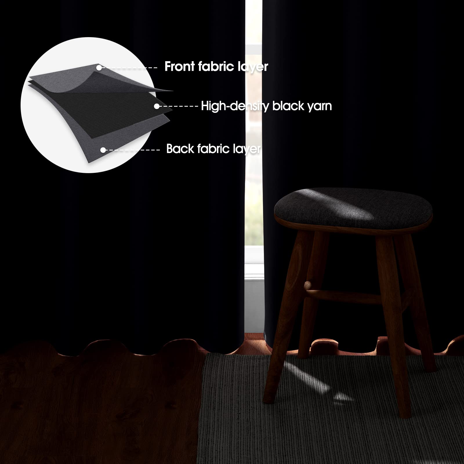 Foto 4 pulgar | Juego de 2 Paneles de Cortinas Opacas Homeideas 132 x 244 cm Grises - Venta Internacional