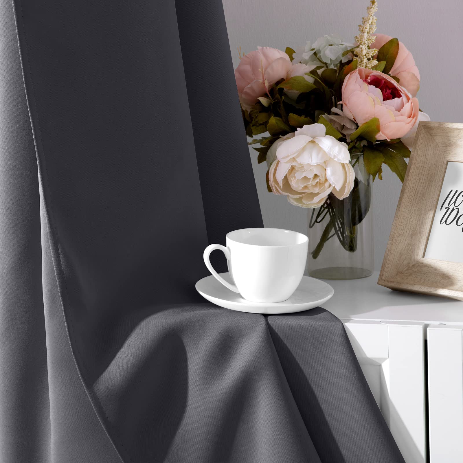 Foto 6 pulgar | Juego de 2 Paneles de Cortinas Opacas Homeideas 132 x 244 cm Grises - Venta Internacional