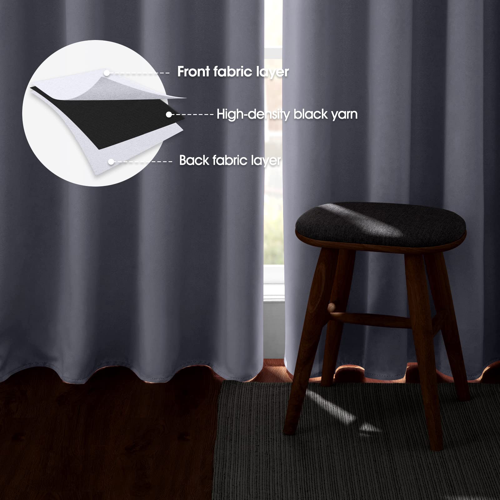 Foto 4 pulgar | Juego de 2 Paneles de Cortinas Homeideas Color Blanco 132 x 213 cm - Venta Internacional