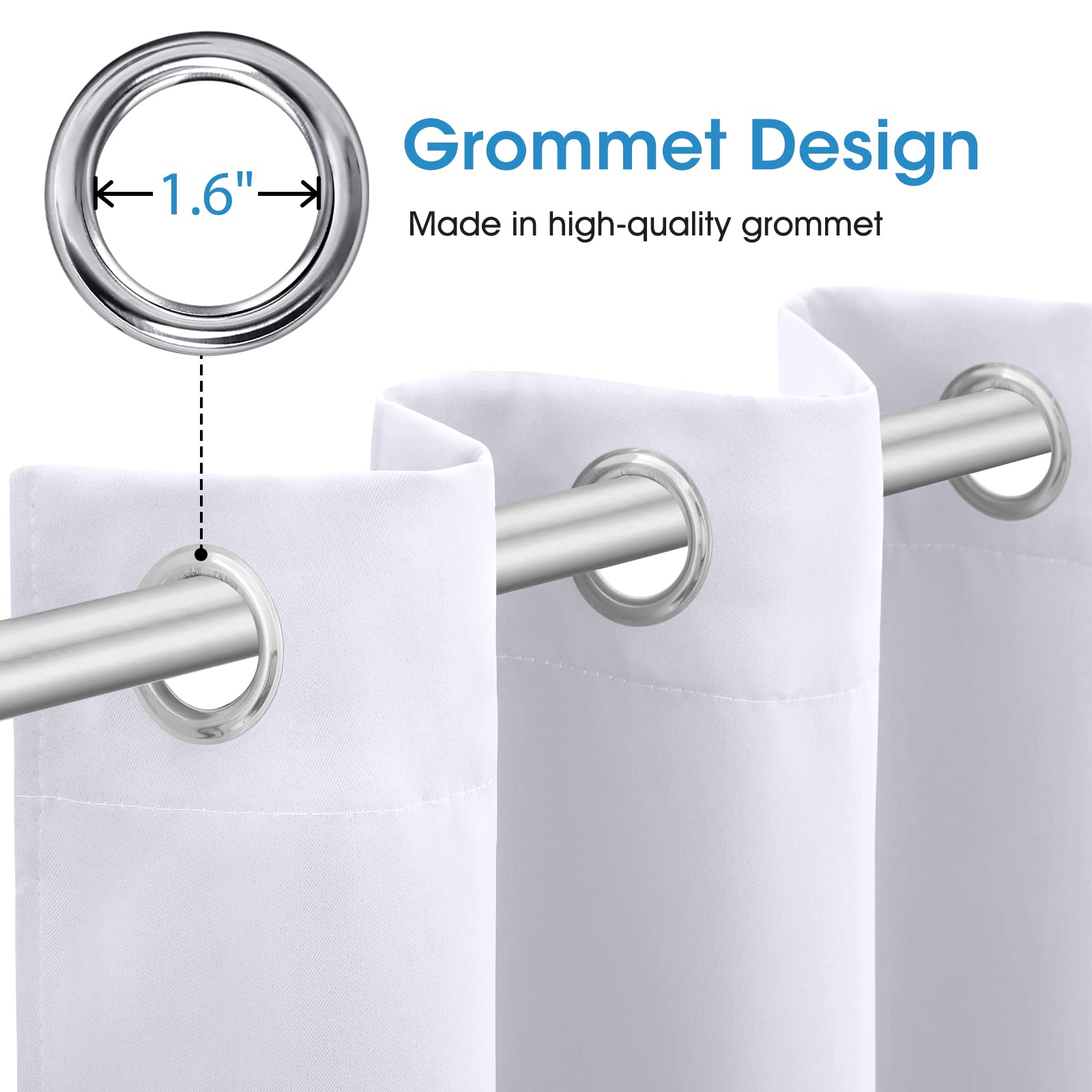 Foto 5 pulgar | Juego de 2 Paneles de Cortinas Homeideas Color Blanco 132 x 213 cm - Venta Internacional